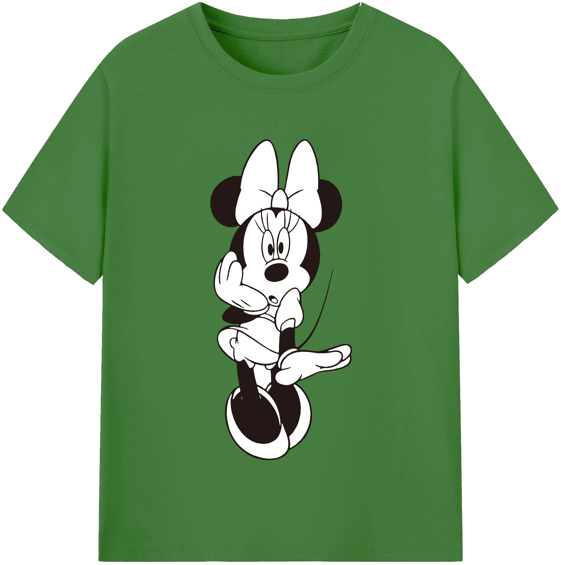 （画像用） ミッキーマウス Mickey Mouse レディースカジュアルプリントTシャツ（綿100％）